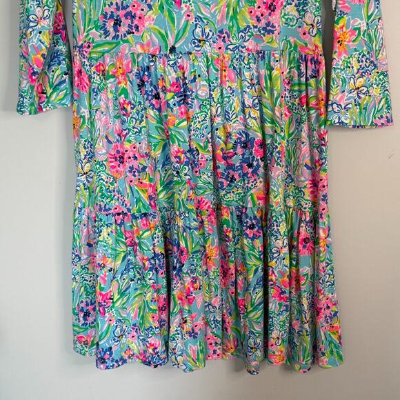 Lilly Pulitzer Geanna Swing Dress Size Small Alligator Isle Floral Preppy Cotton - Picture 3 of 7